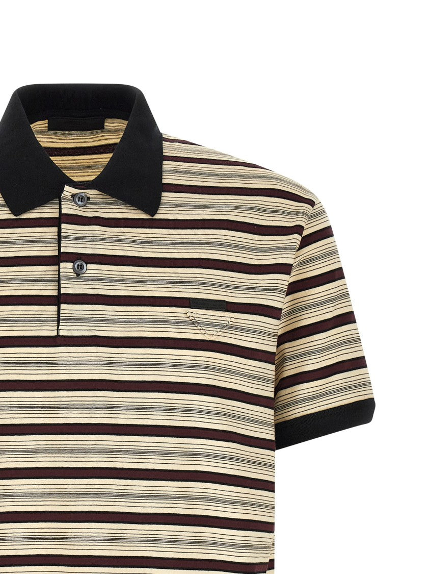 Prada Striped Polo Shirt