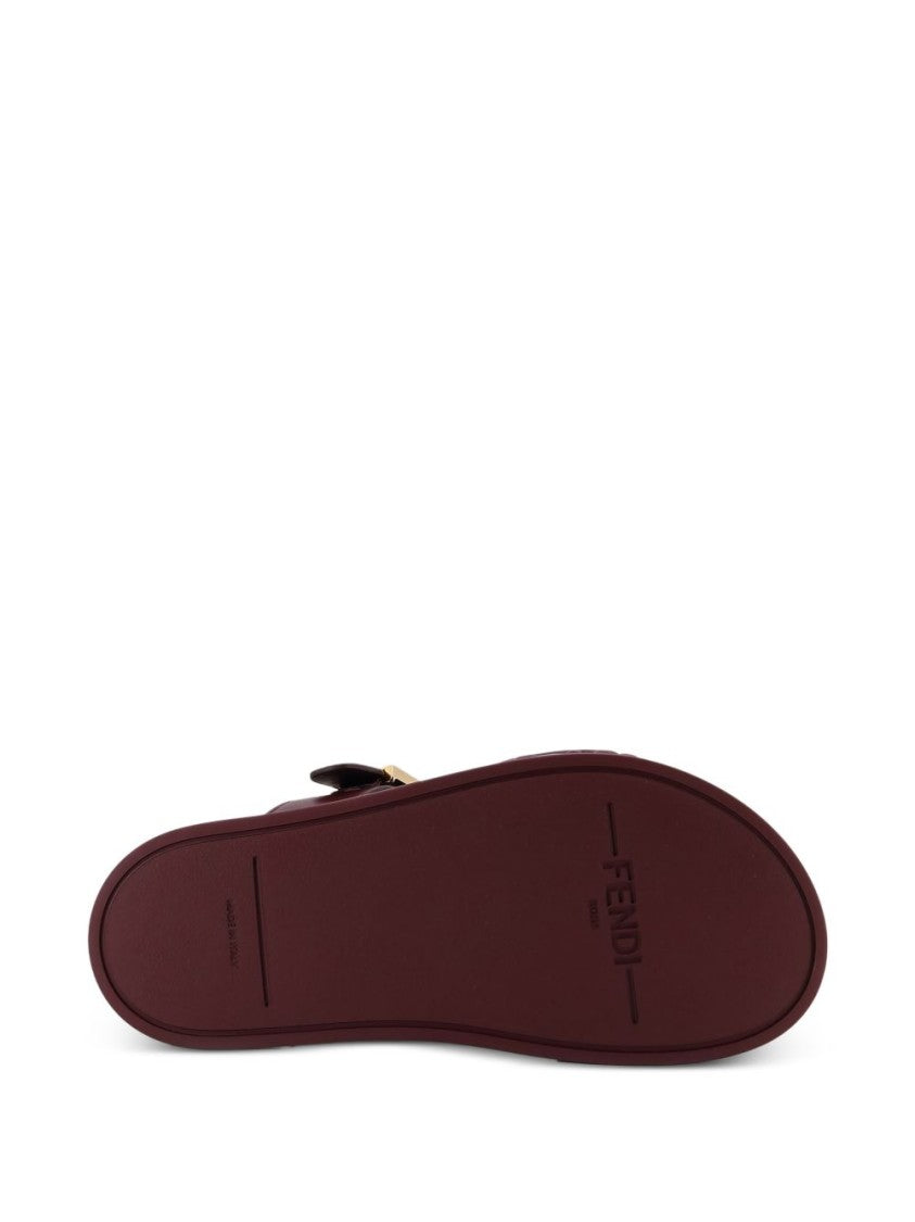 Fendi Burgundy Flat Shoes