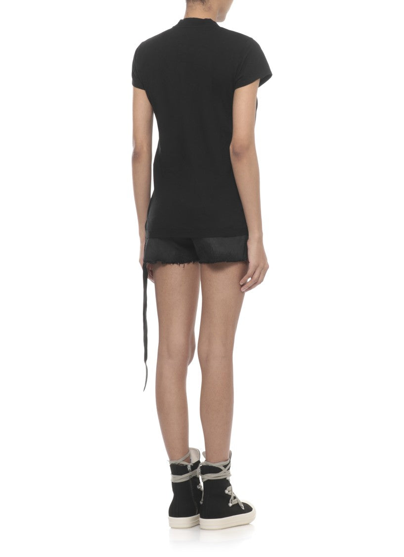 Drkshdw By Rick Owens Black Small Level Cotton T-Shirt