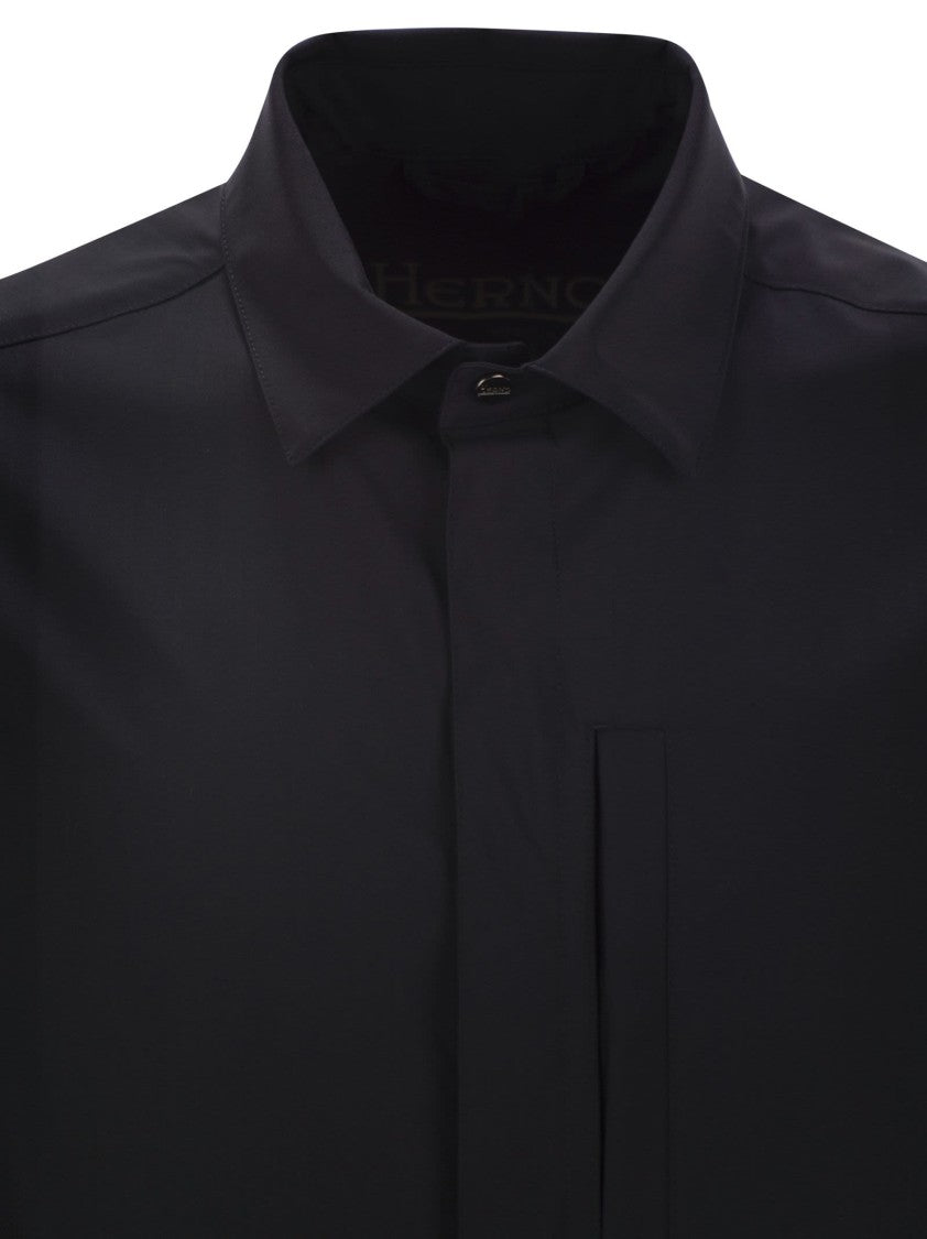 Herno Shirt-Cut Jacket In Tech Wool