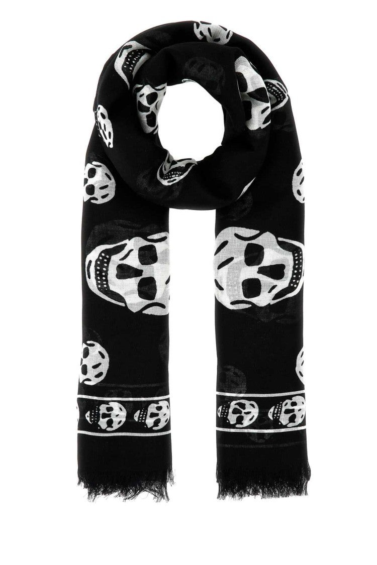 Alexander Mcqueen Printed Chiffon Foulard