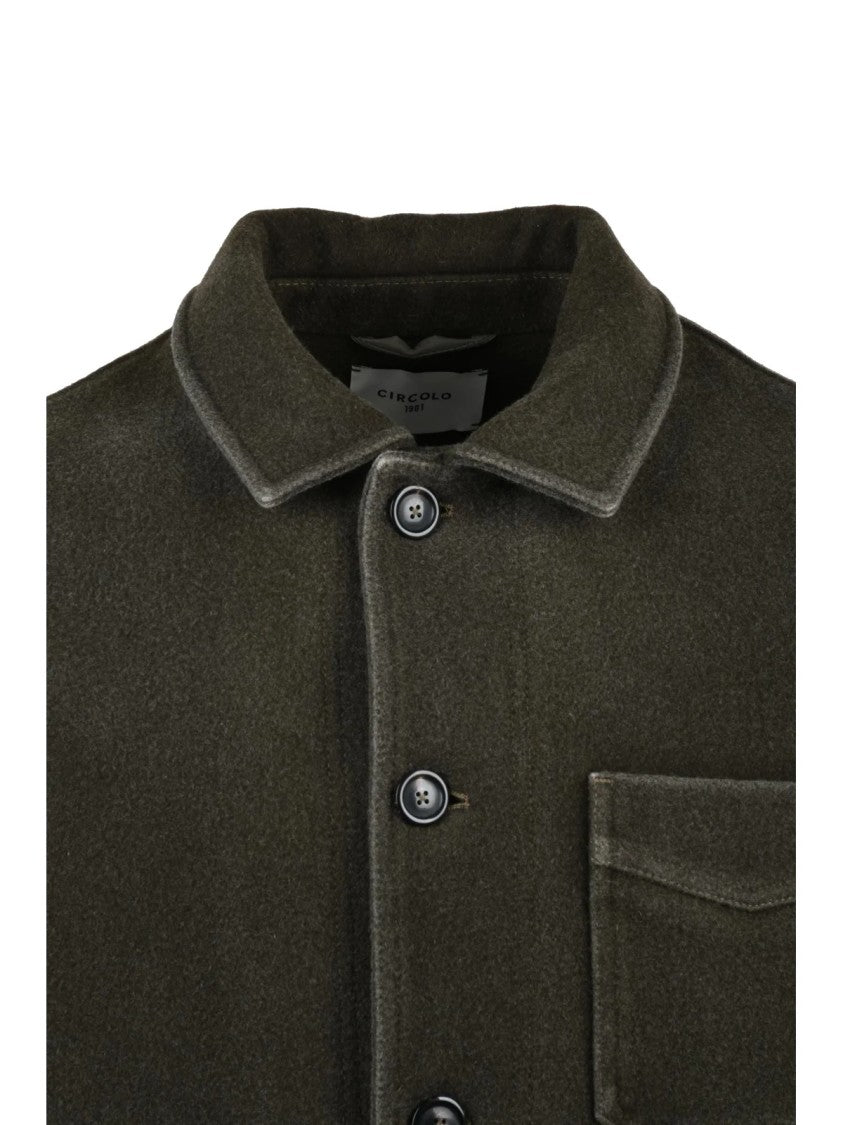 Circolo 1901 Wool Work Jacket With Classic Collar And Structured Silhouette