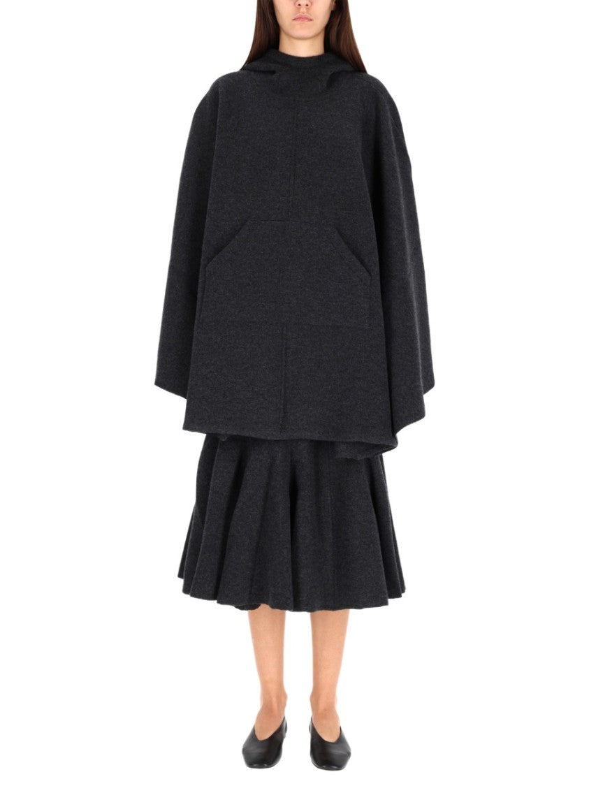 Bottega Veneta High-Neck Cashmere-Blend Cape Coat