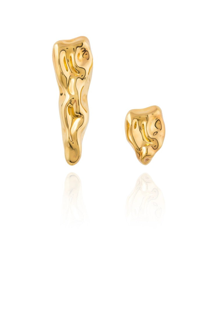 Federica Tosi Gold Tooth 18K Gold Plated Bronze Metal Earrings