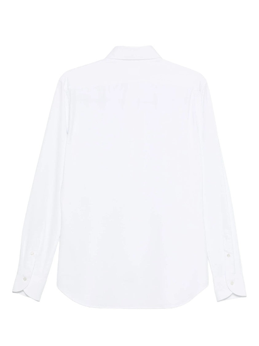 Xacus White Minimalist Long-Sleeve Shirt
