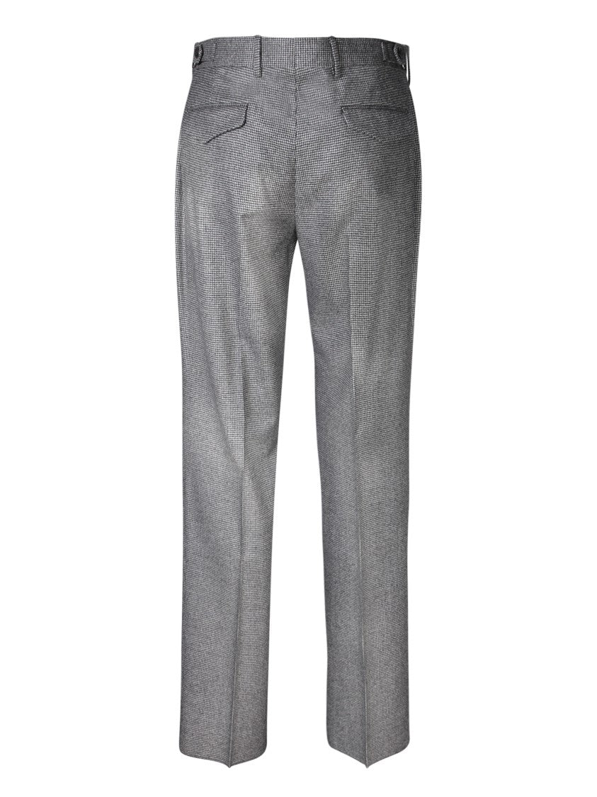 Lardini Black Tailored Wool Trousers