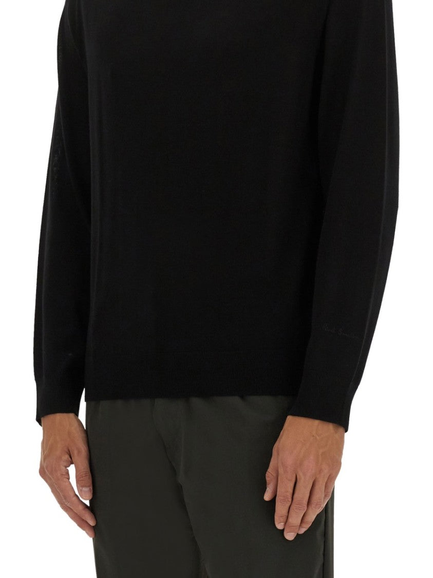 Paul Smith Fitted Black Turtleneck Shirt