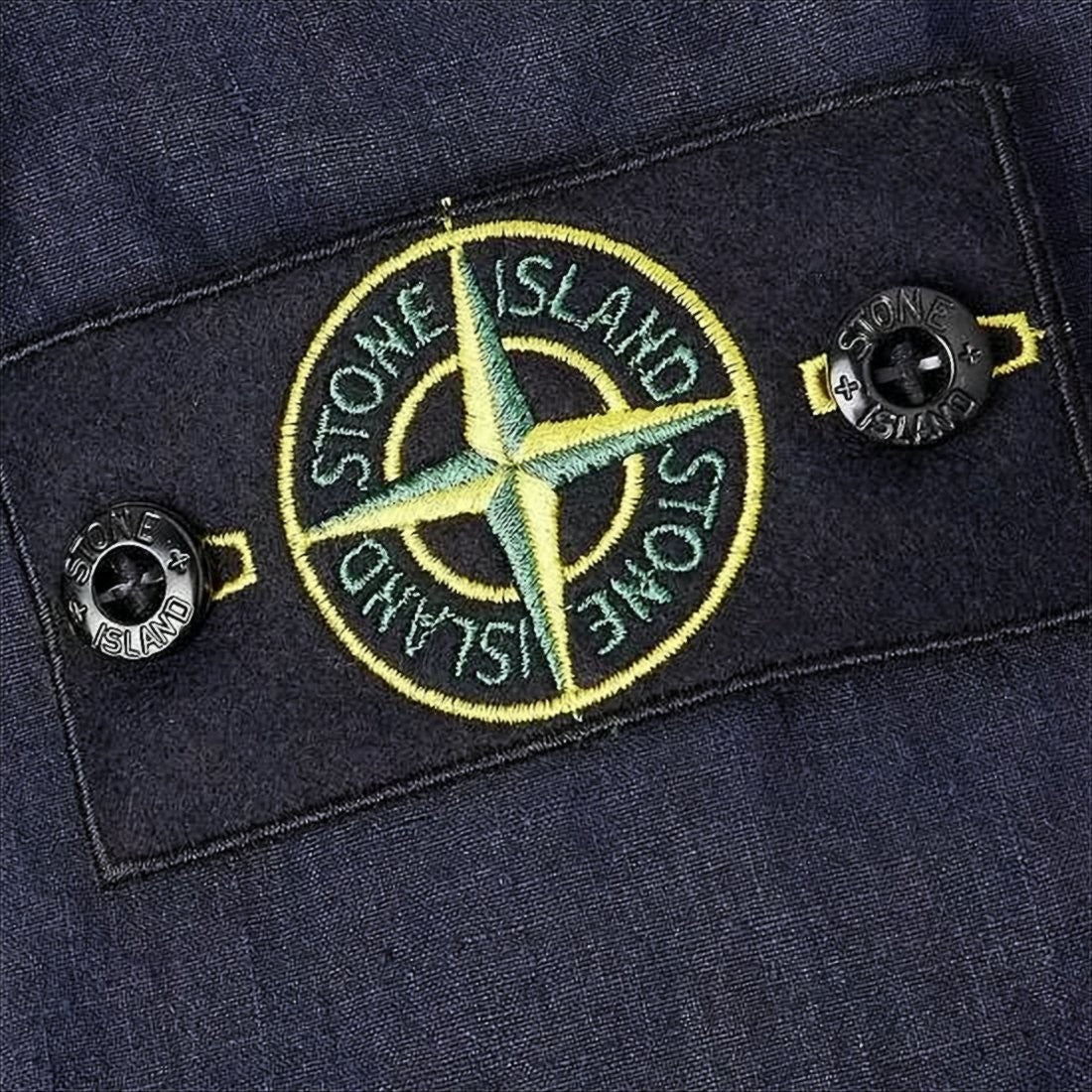 Stone Island Lightweight Blue Linen And Polyamide Jacket