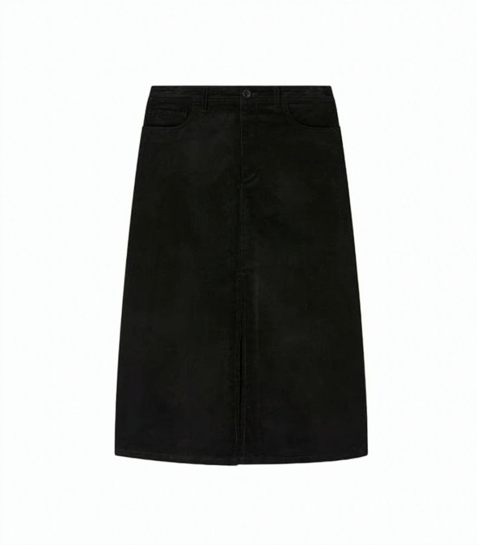 A.P.C. Classic A-Line Midi Skirt In Soft Stretch Fabric