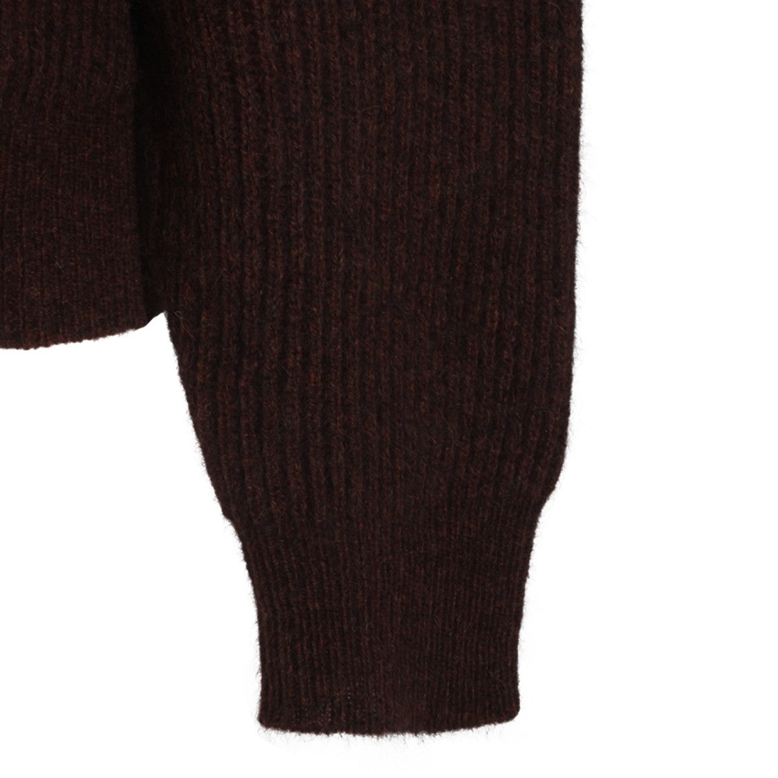 Uma Wang High Turtleneck Ribbed Knit Sweater