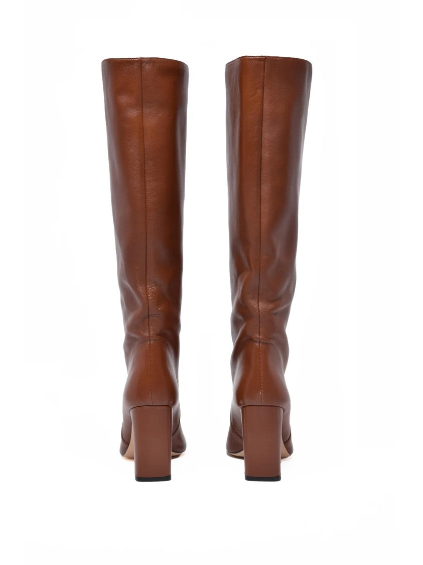 Stuart Weitzman Brown Leather Pointed Boots
