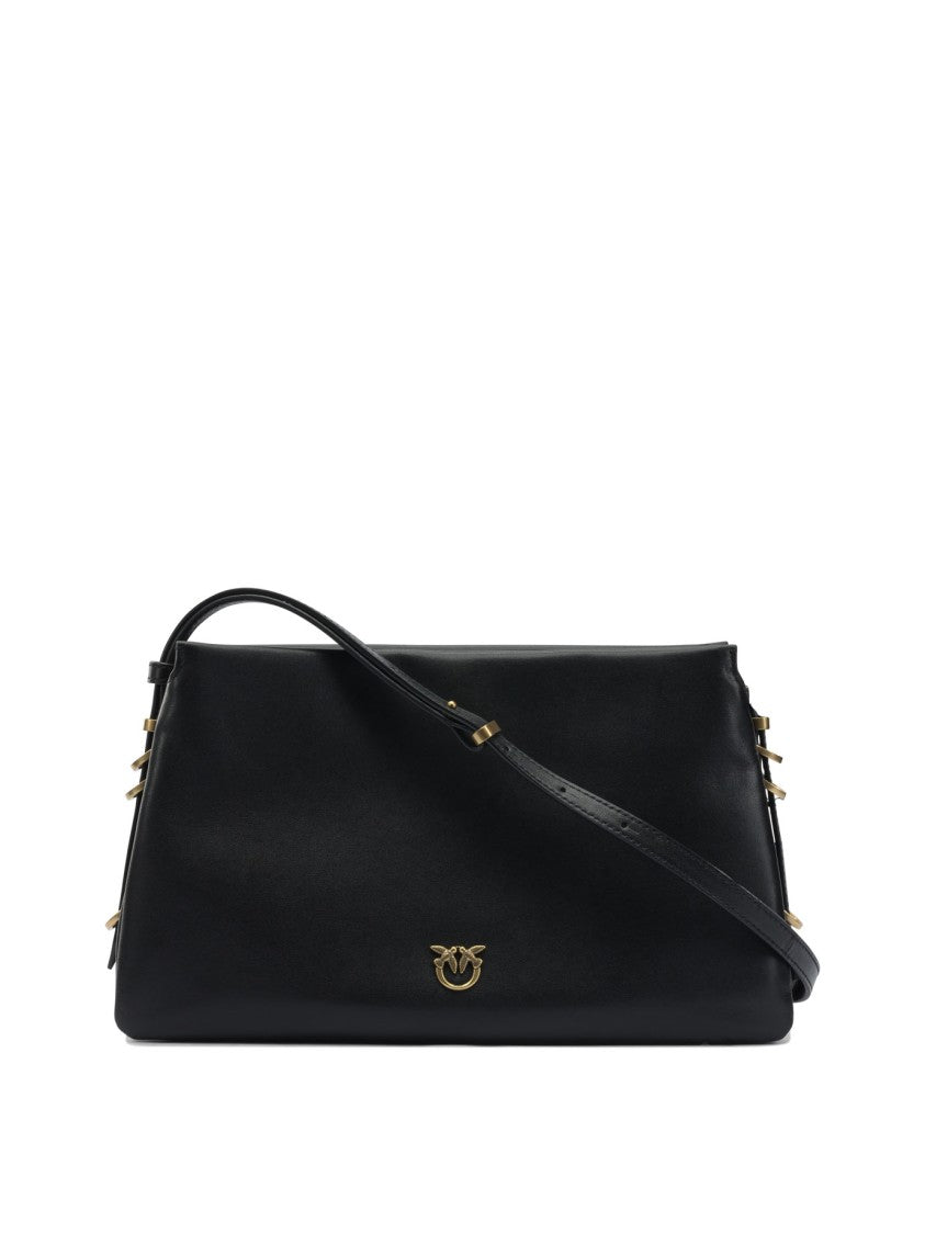 Pinko Rectangular Structured Leather Shoulder Bag