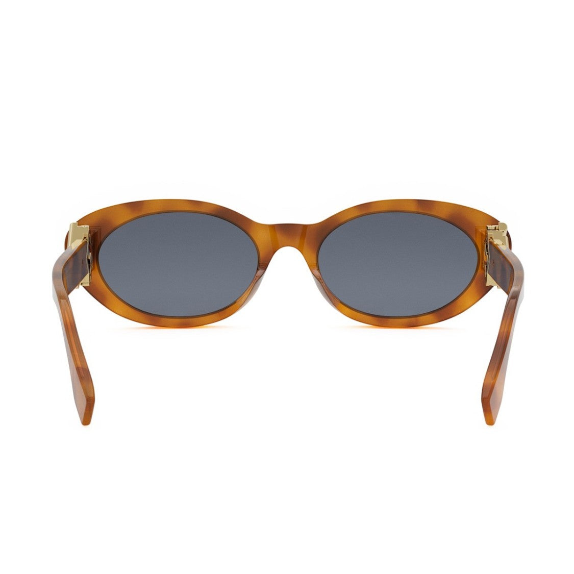 Fendi Havana Ff Diamond Acetate Oval Sunglasses