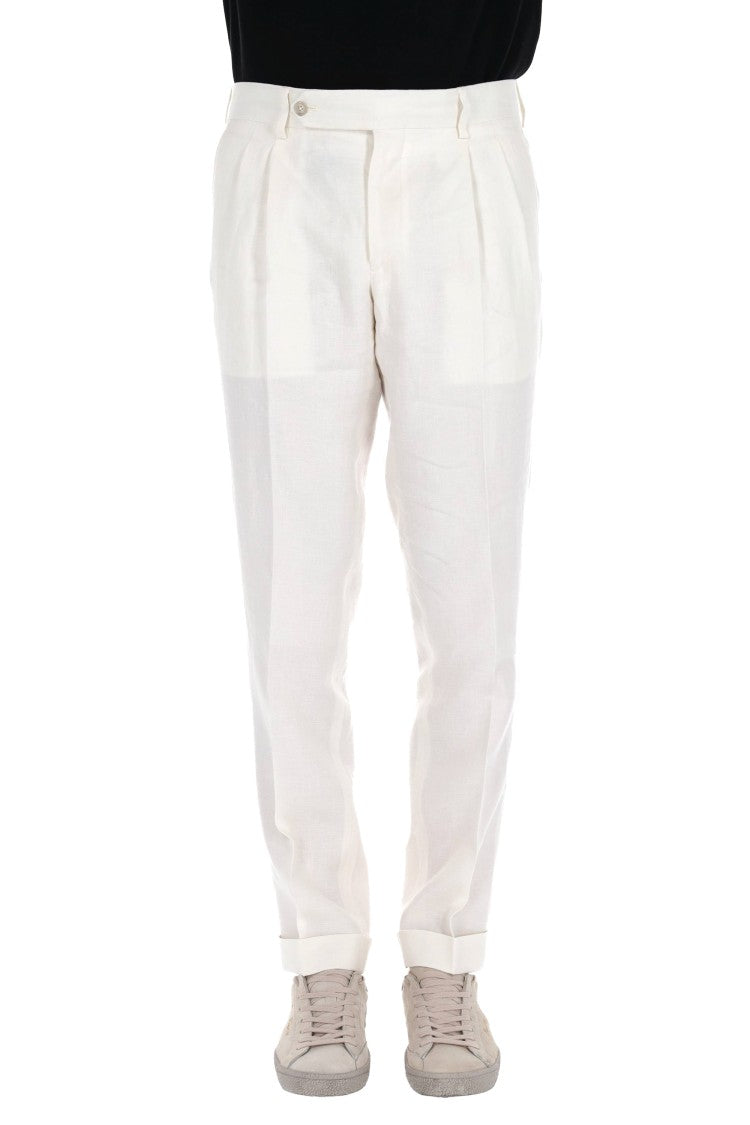 Barba Firenze Cotton-Linen Trousers