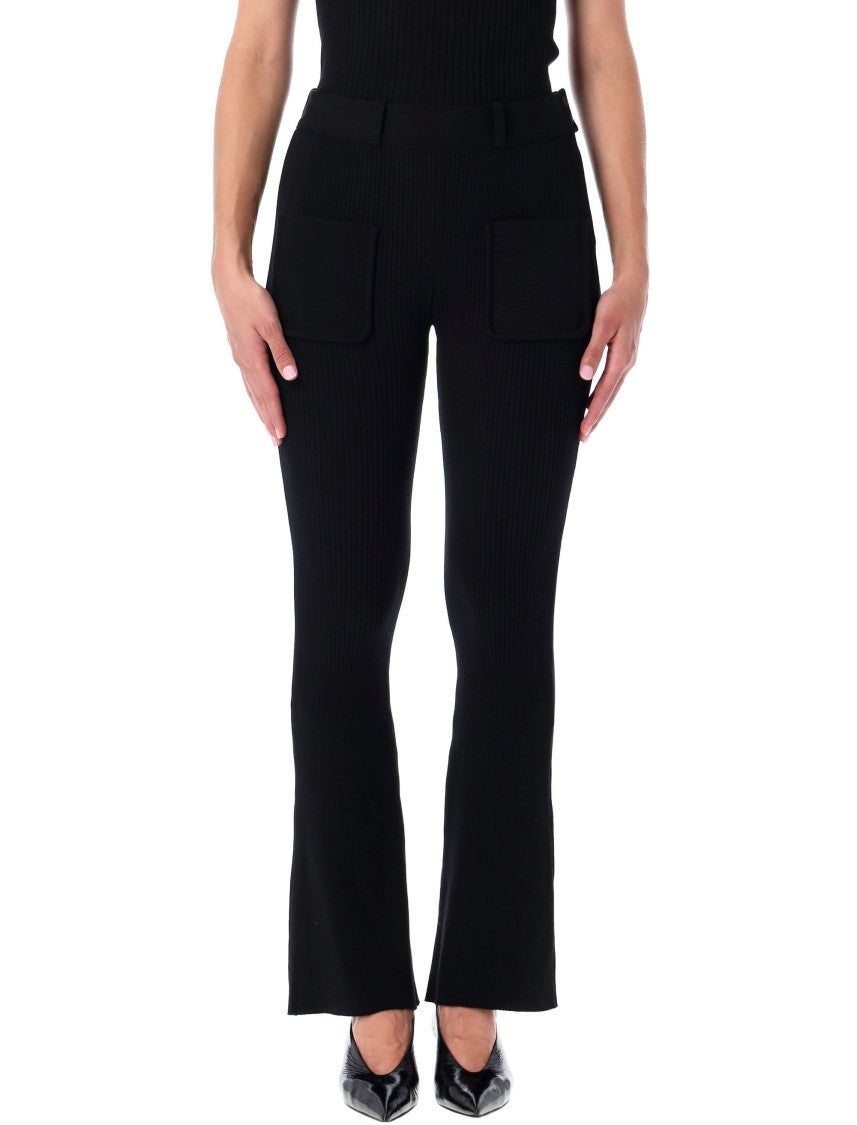 Courrèges 2-Pockets Rib Knit Pants