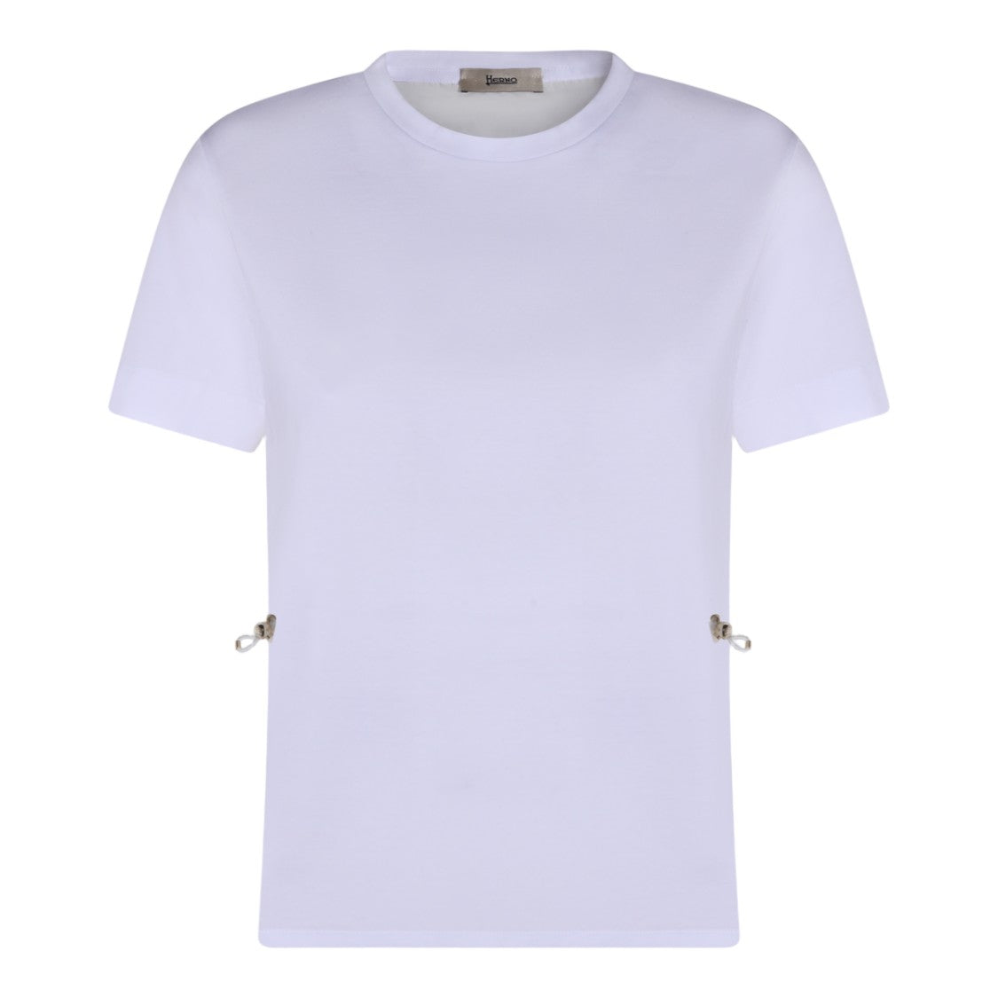Herno White T-Shirt With Round Neckline