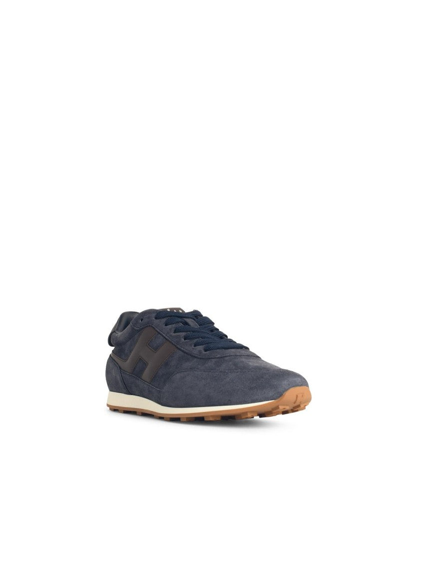 Hogan 'Athletic' Blue Suede Sneakers