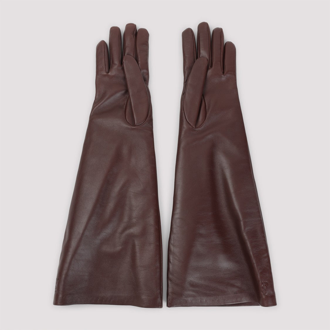 Saint Laurent Dark Brown Nappa Leather Gloves