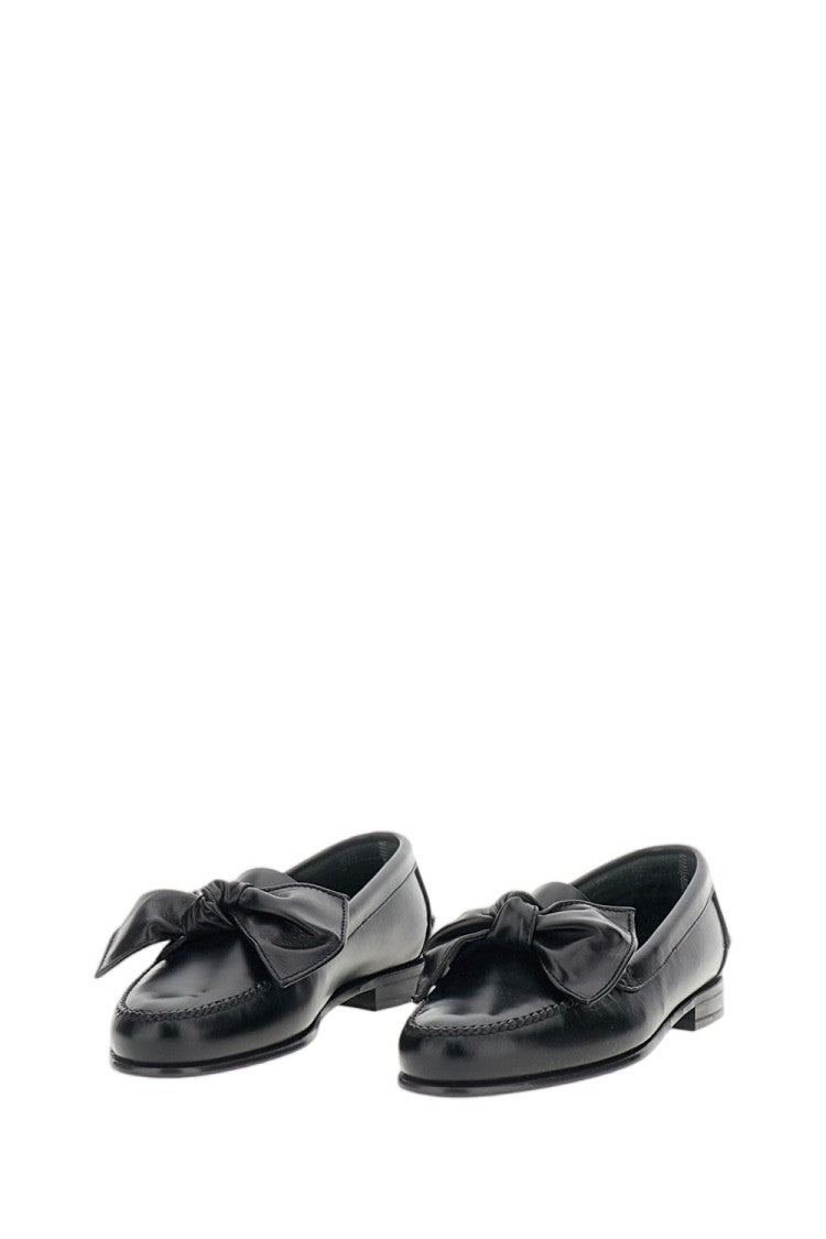 Hereu Black Shiny Leather Loafers