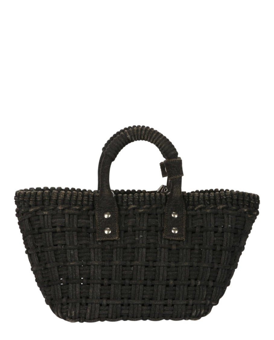 Balenciaga Bistro Xs Basket Top Handle Bag In Denim