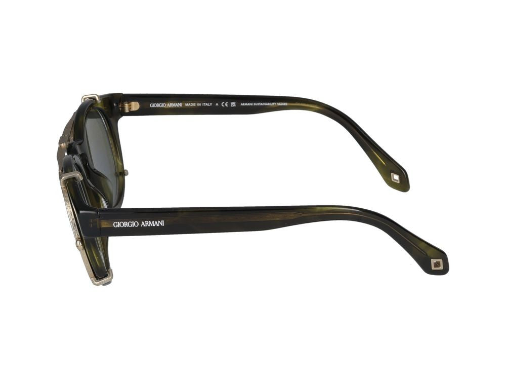 Giorgio Armani Sunglasses 0Ar8190u 59871W Striped Green 48/22/145
