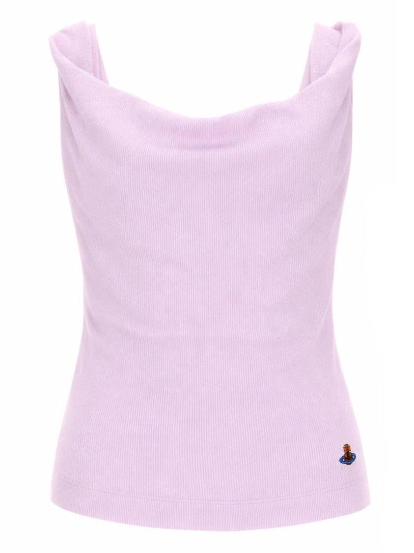 Vivienne Westwood Anna Cotton Ribbed Embroidered Tank Top
