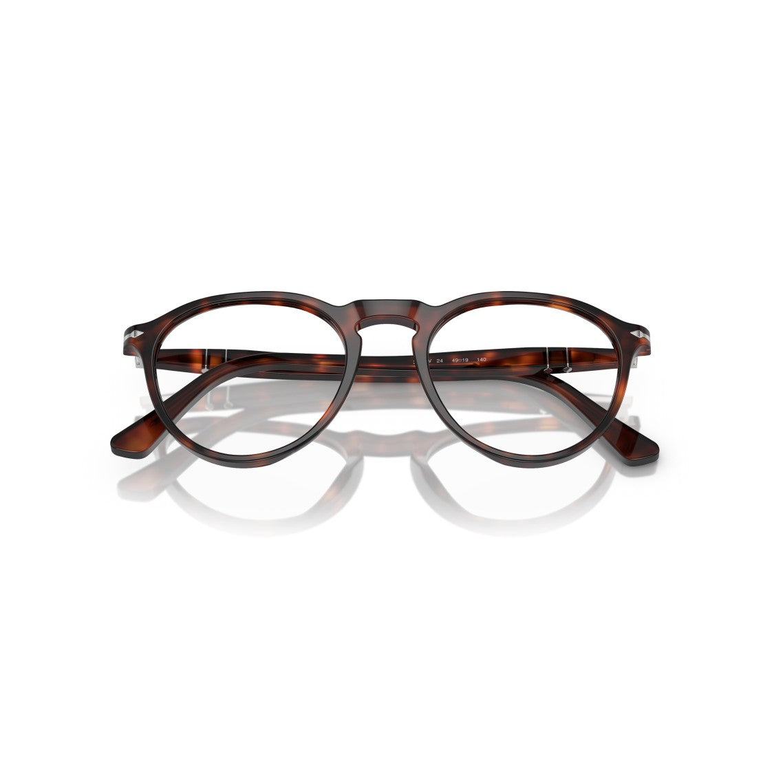 Persol 0Po3286v Round Frame Tortoiseshell Acetate Eyeglasses With Keyhole Bridge