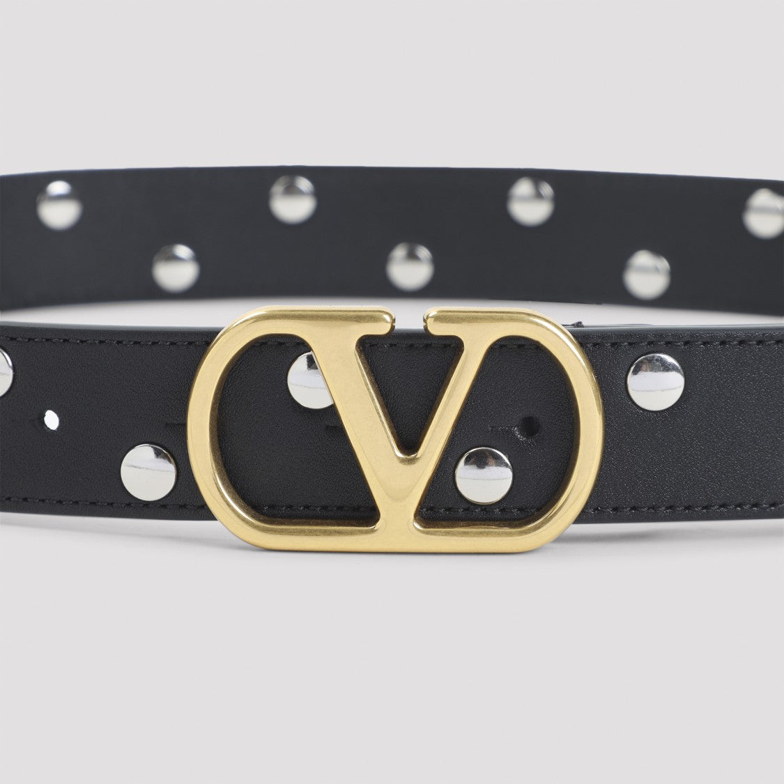 Valentino Garavani Black Calf Leather Belt