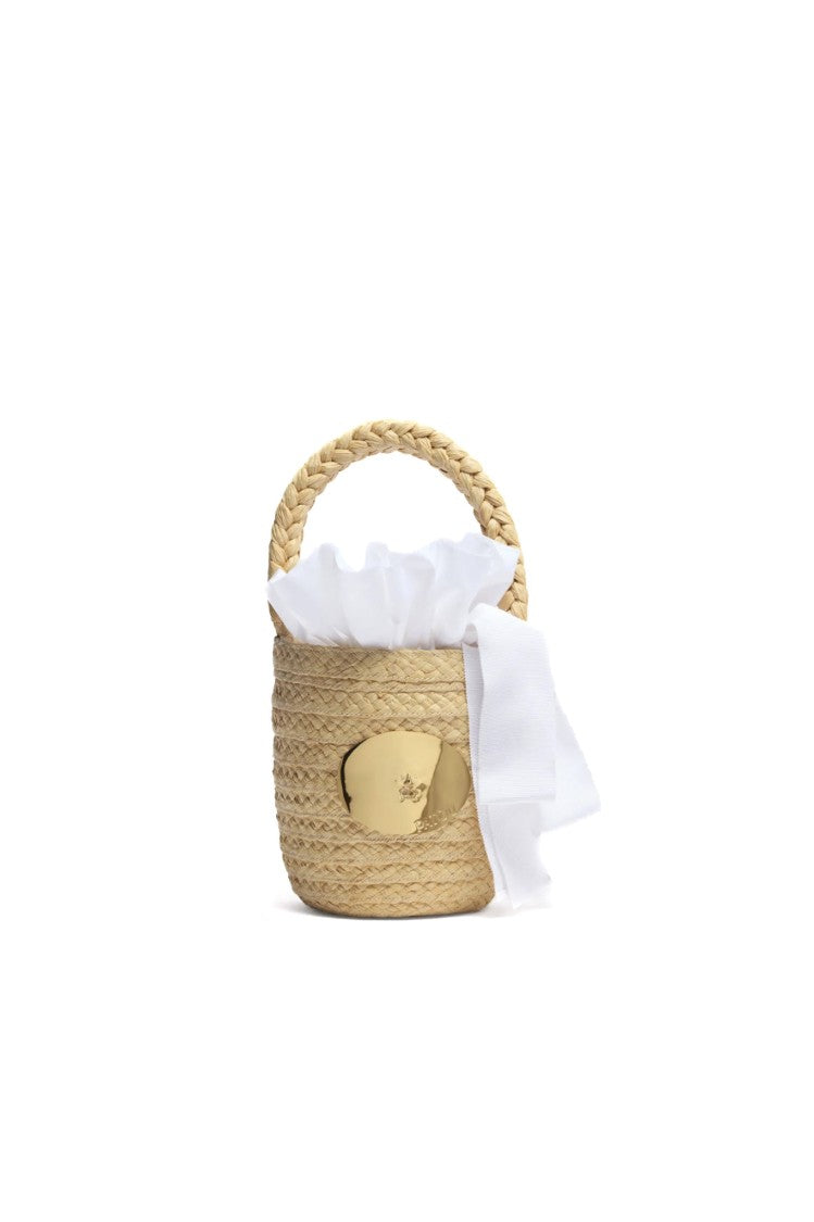 Patou Natural Raffia Bucket Bag