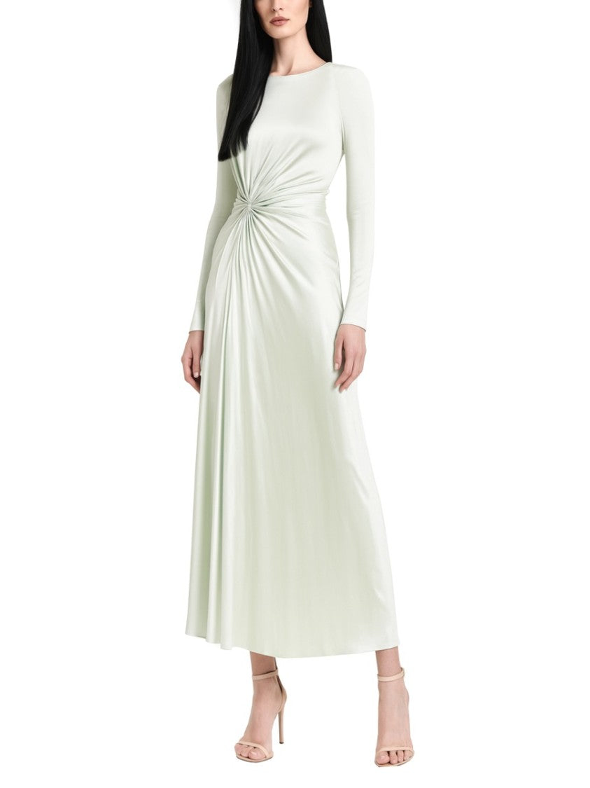 Victoria Beckham Neutrals Twist Waist Draped Maxi Dress