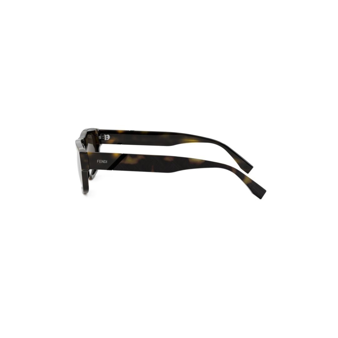 Fendi Fe40157i Rectangular Tortoiseshell Acetate Sunglasses
