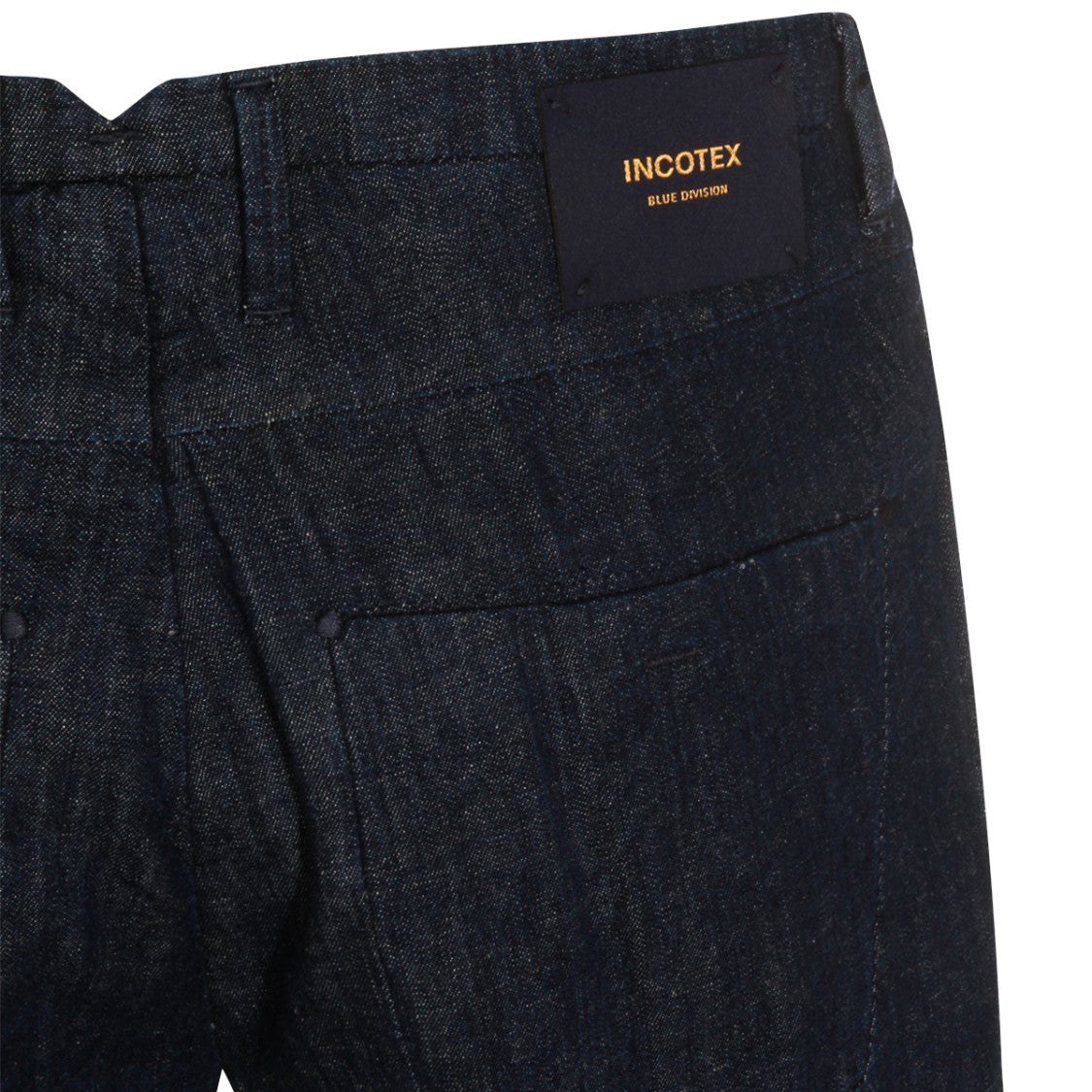 Incotex Blue Division Straight-Leg Jeans With Dark Indigo Wash And Subtle Pleats