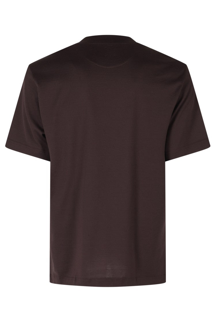 Eleventy Embroidered Logo Crewneck Cotton T-Shirt