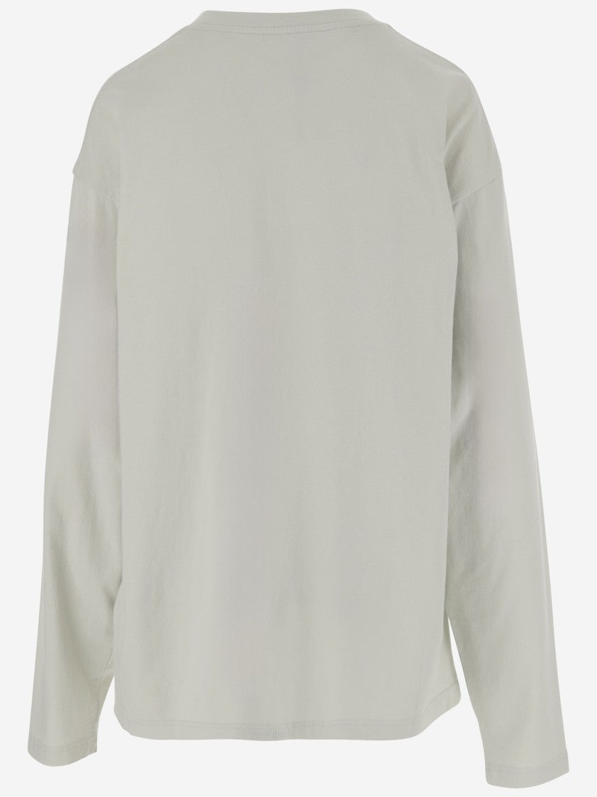 We11 Done Long-Sleeved Cotton Sweater With Teddy Bear Print