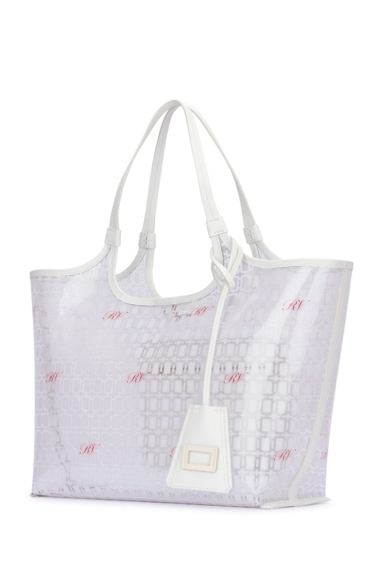 Roger Vivier Transparent Tote Bag With Geometric Pattern