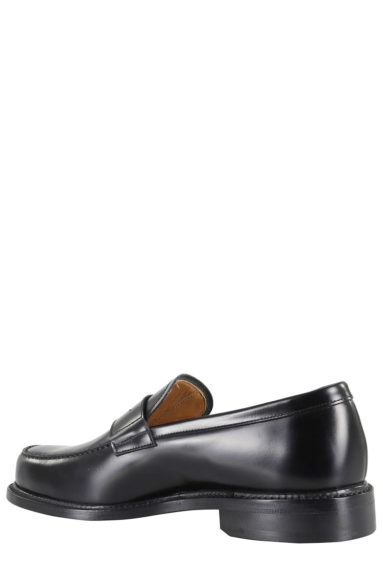 John Spencer Black Rois Shiny Penny Finish Leather Loafers