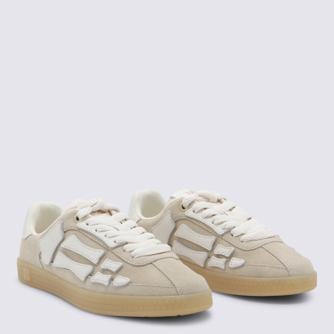 Amiri Beige Leather Sneakers