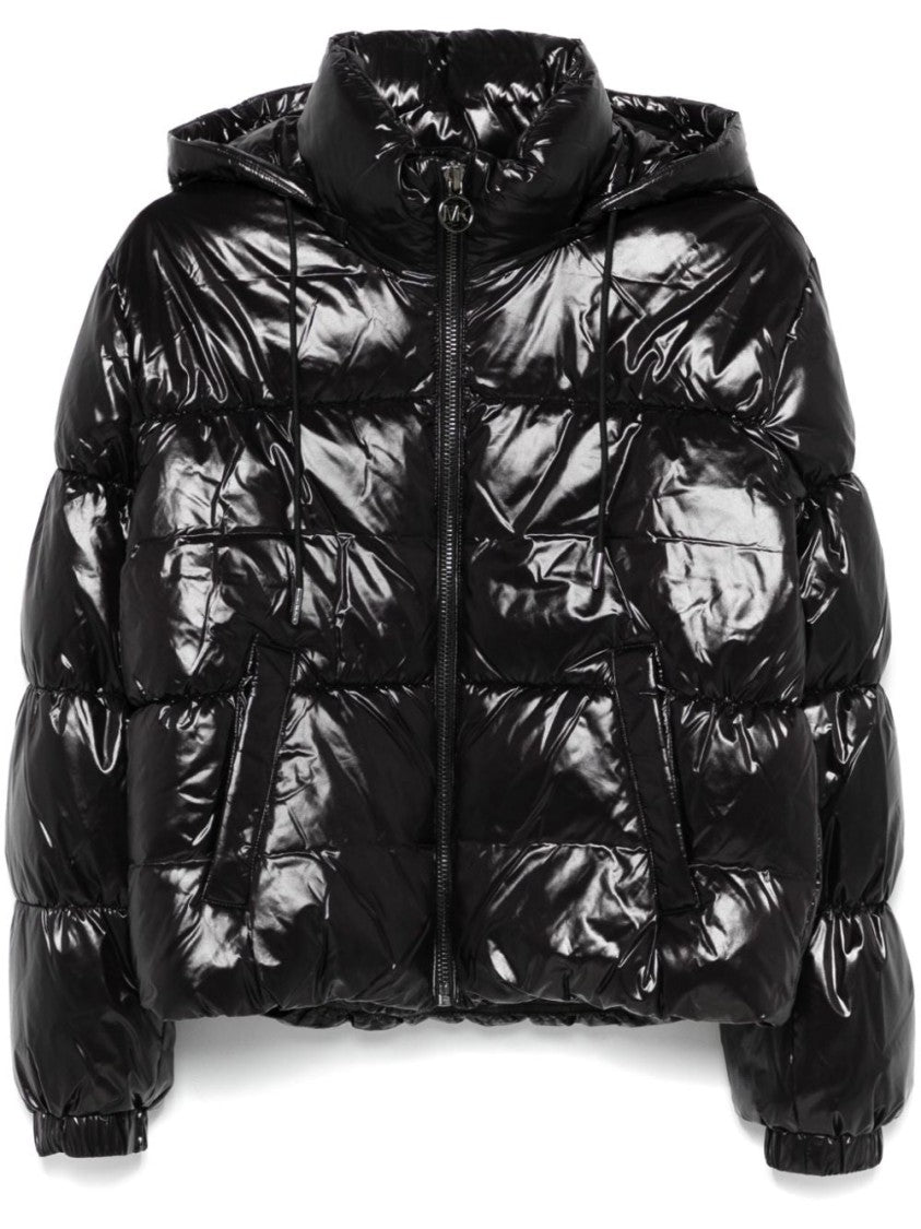 Michael Kors Hooded High Shine Down Jackets