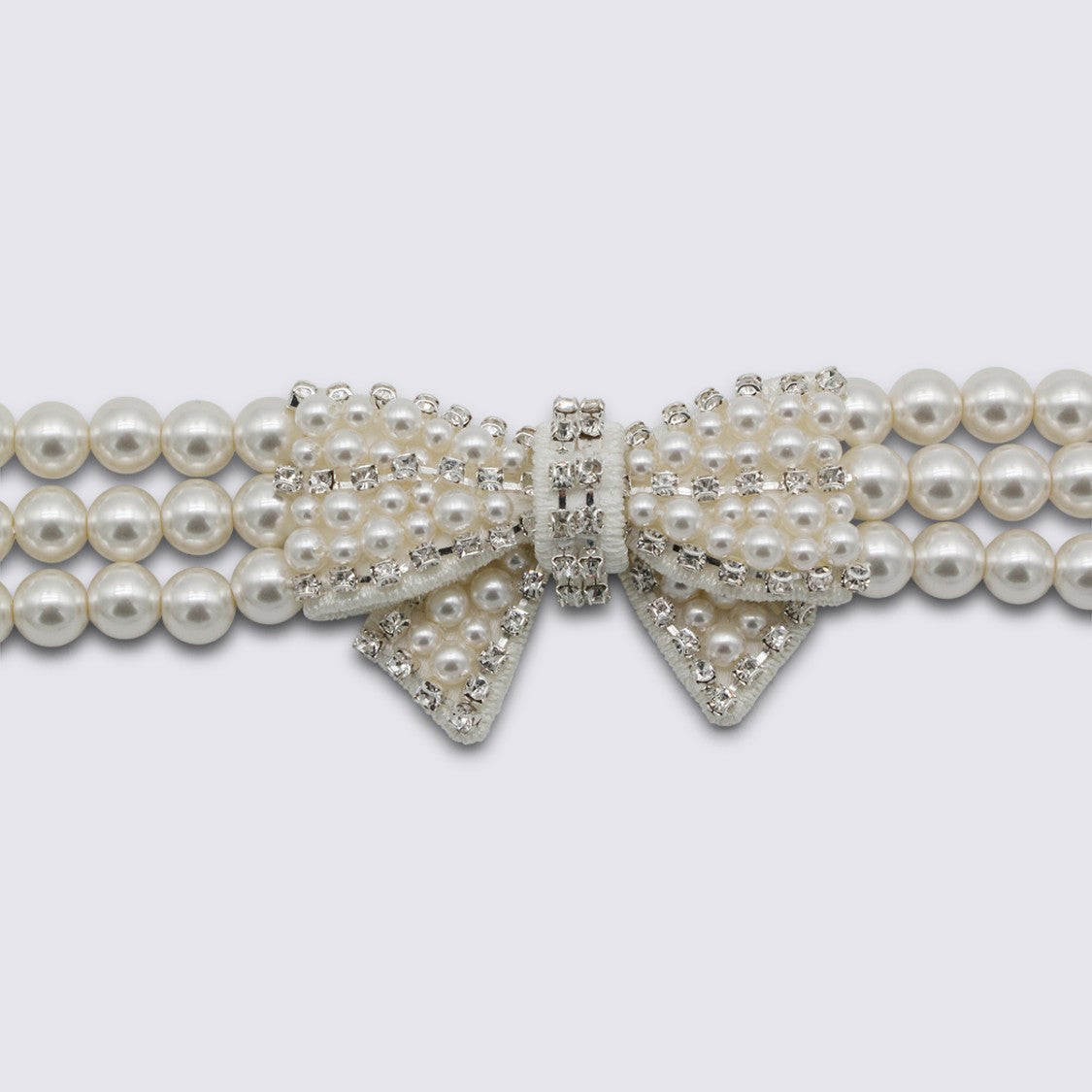 Self-Portrait Pearl Bow Necklace