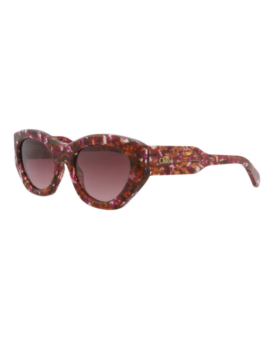 Chloé Cat Eye-Frame Recycled Acetate Sunglasses With Vibrant Tortoiseshell Pattern