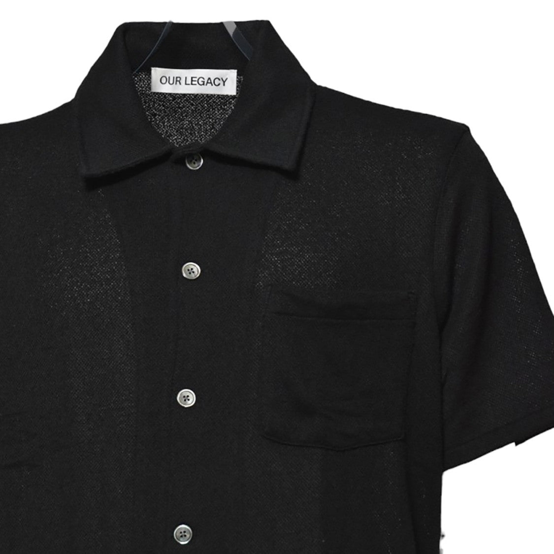 Our Legacy Black Cotton Short Sleeve Box Shirt