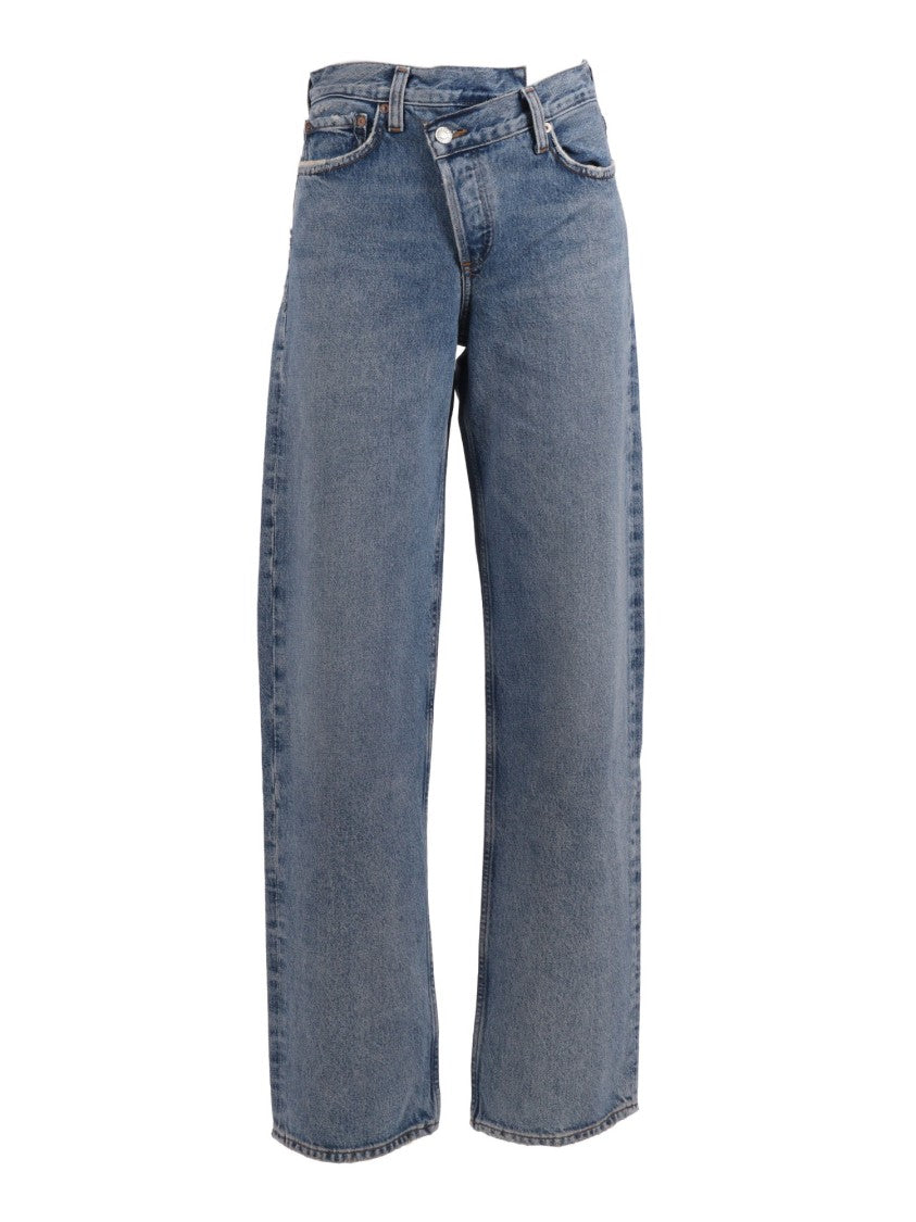 Agolde Blue Arc Criss Cross Jeans