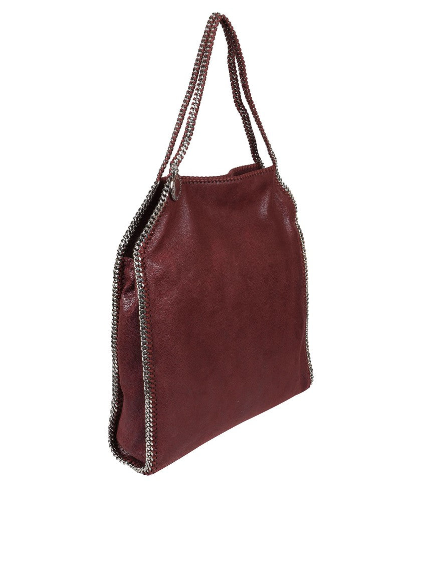 Stella Mccartney Burgundy Bag With Chain Trim