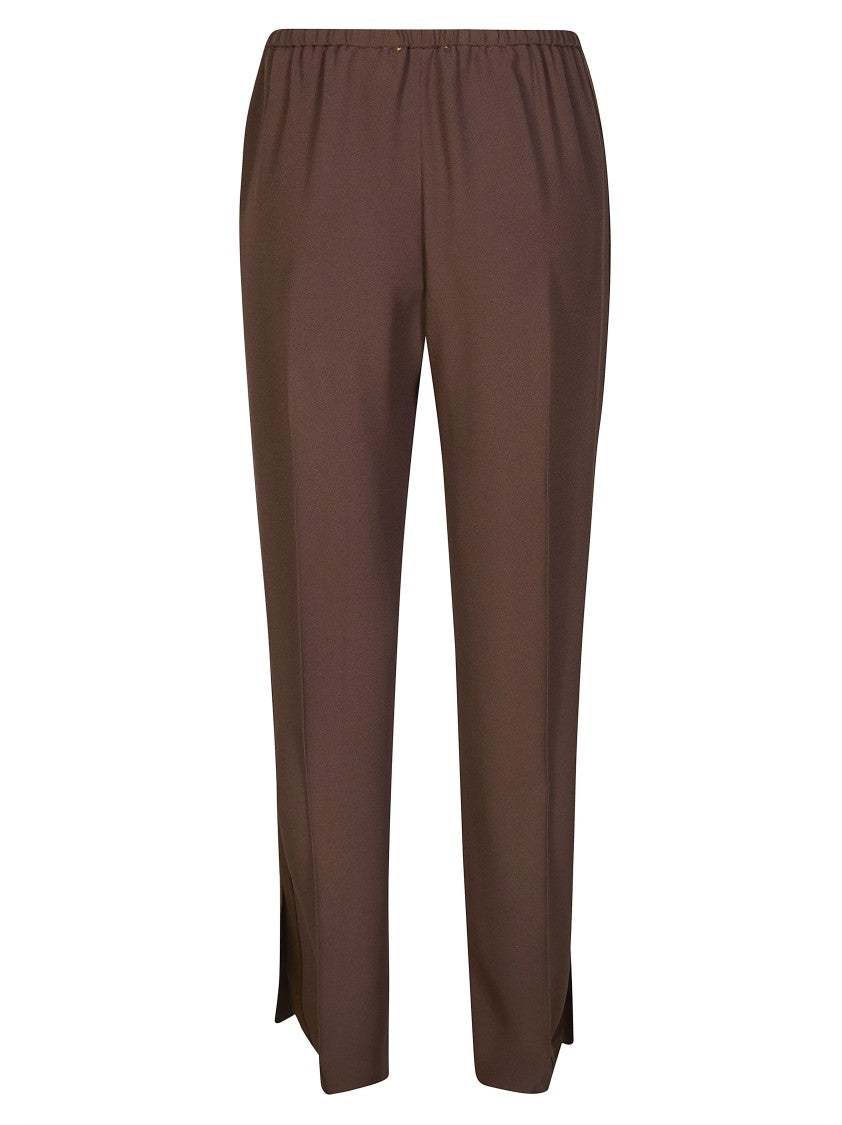 Forte Forte Rich Brown Elastic Waist Wide-Leg Pants