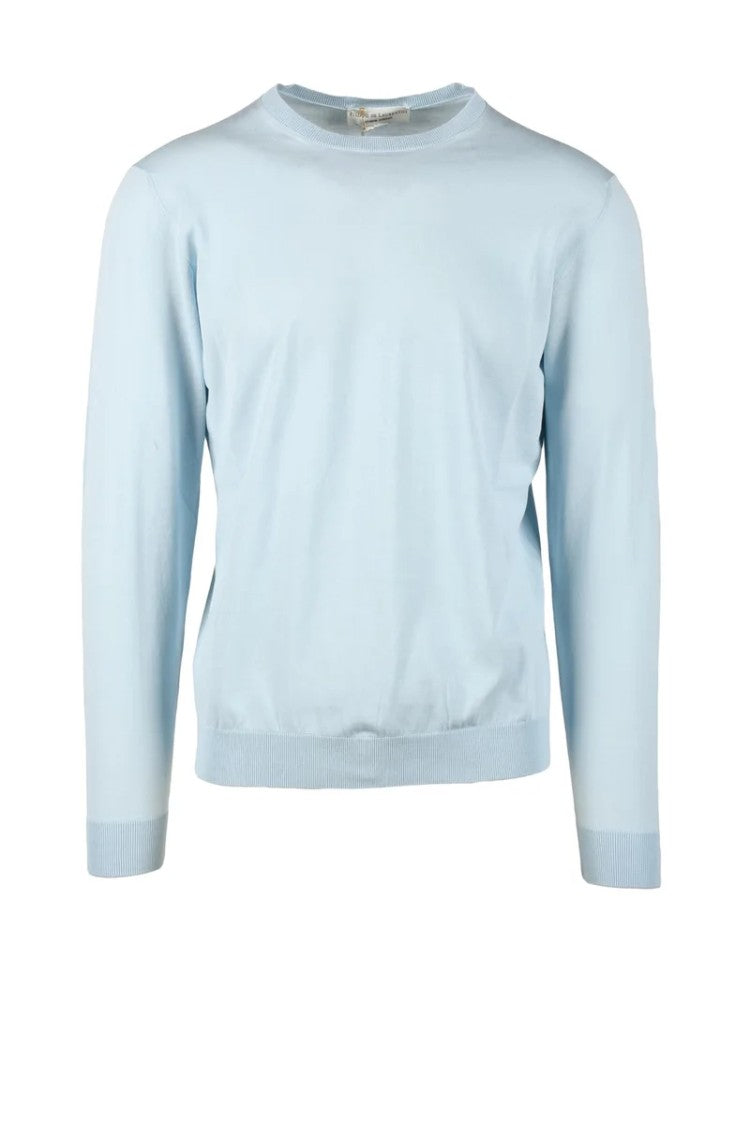 Filippo De Laurentiis Light Blue Cotton Sweater