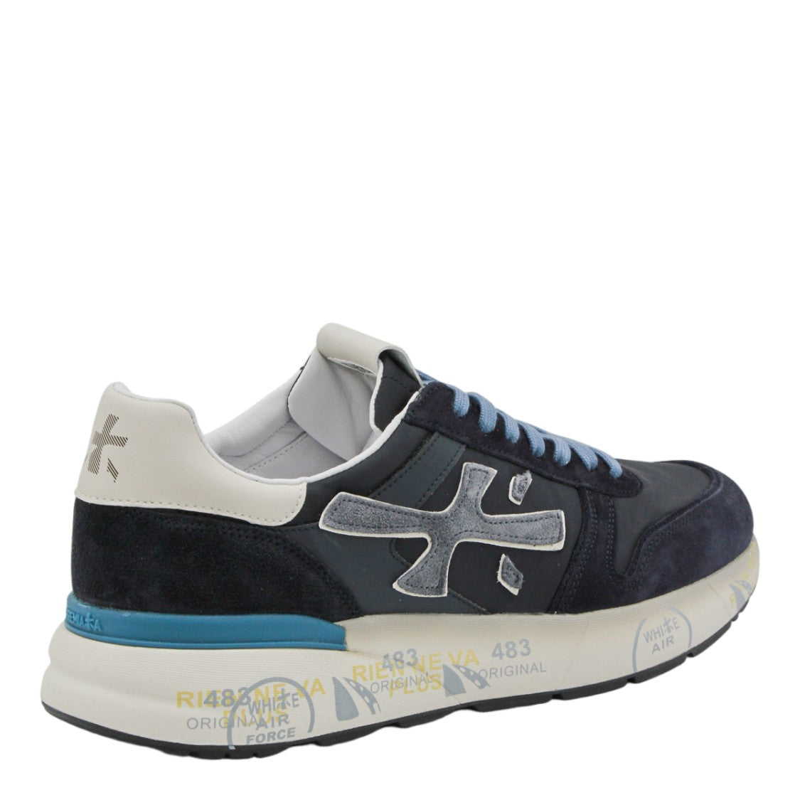 Premiata Navy Panel Sporty Sneakers