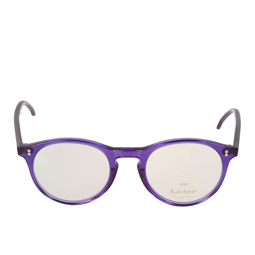 Kador Chyli Translucent Purple Round Eyeglasses With Metal Rivet Details