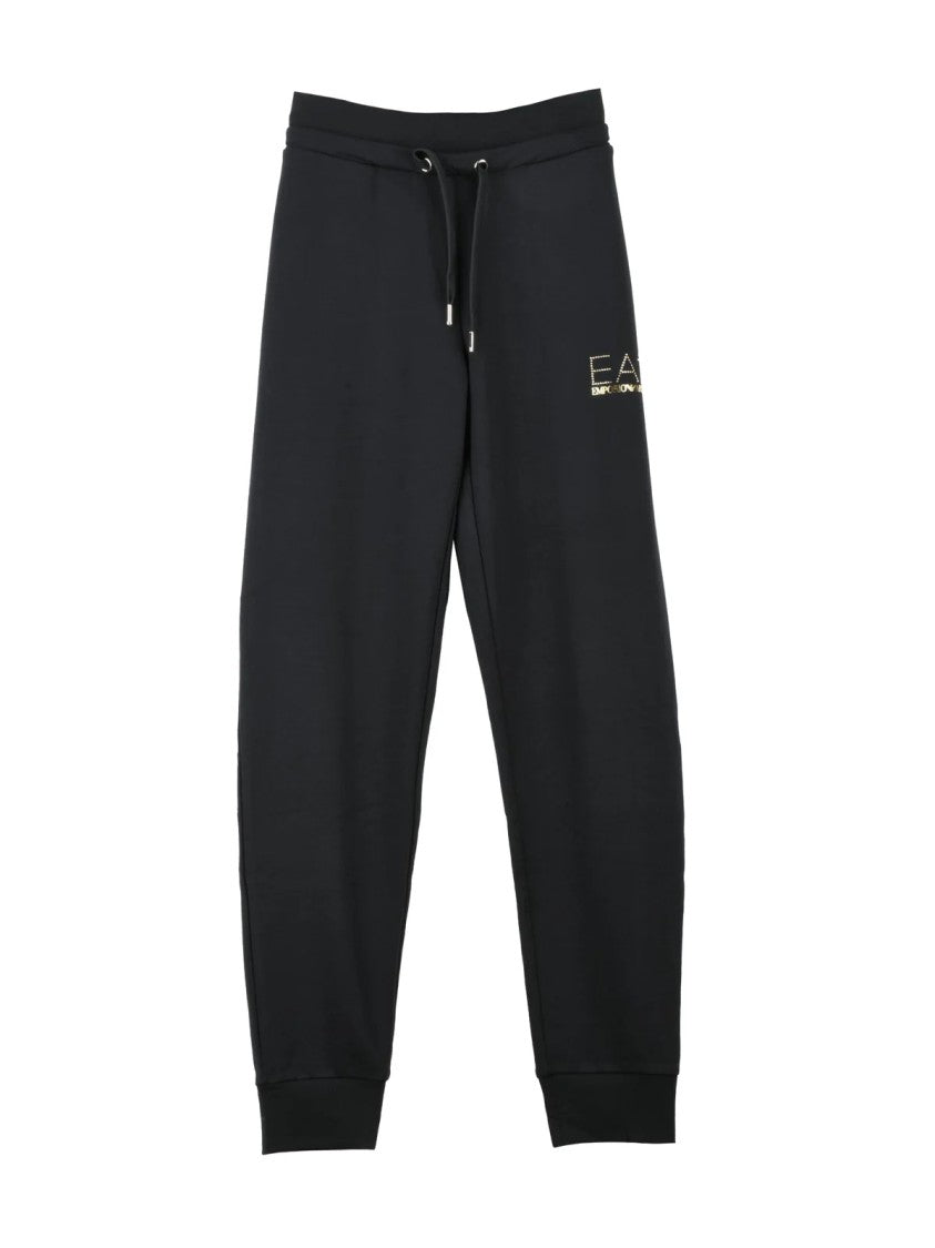 Ea7 Emporio Armani Pink/Black Polyester Viscose Elastane Women's Tracksuit