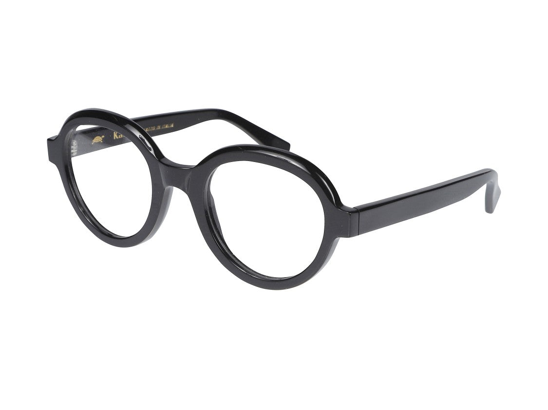 Kador Black Karola Glossy Round Eyeglasses