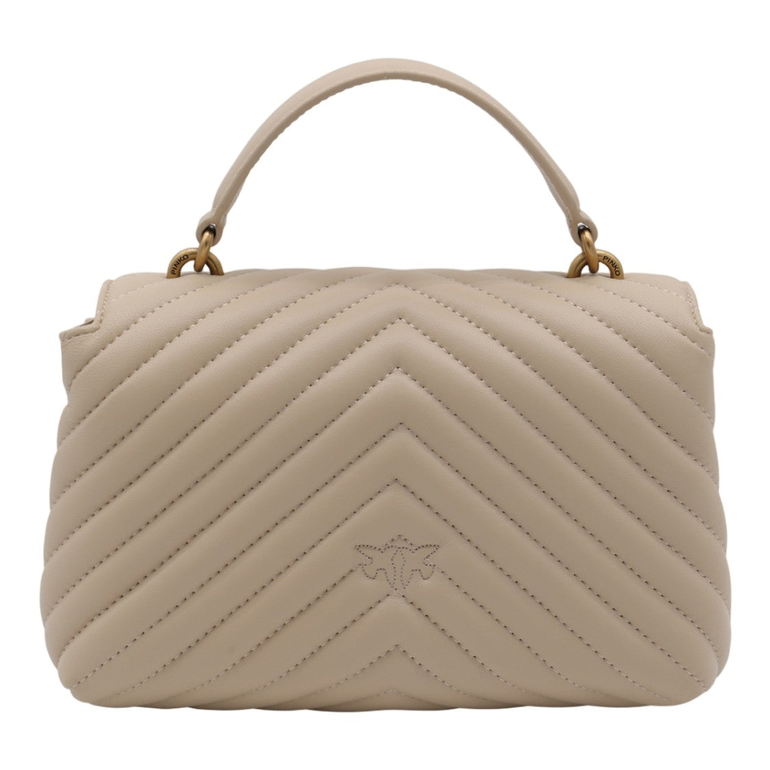 Pinko Chevron-Quilted Bag With Gold-Tone Bird Clasp